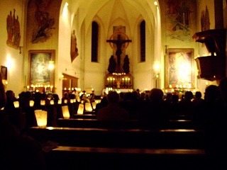 Foto vom gemeinsamen Nachtgebet in St. Wolfgang